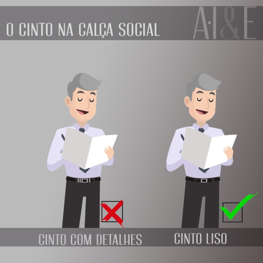 cinto masculino no ambiente social